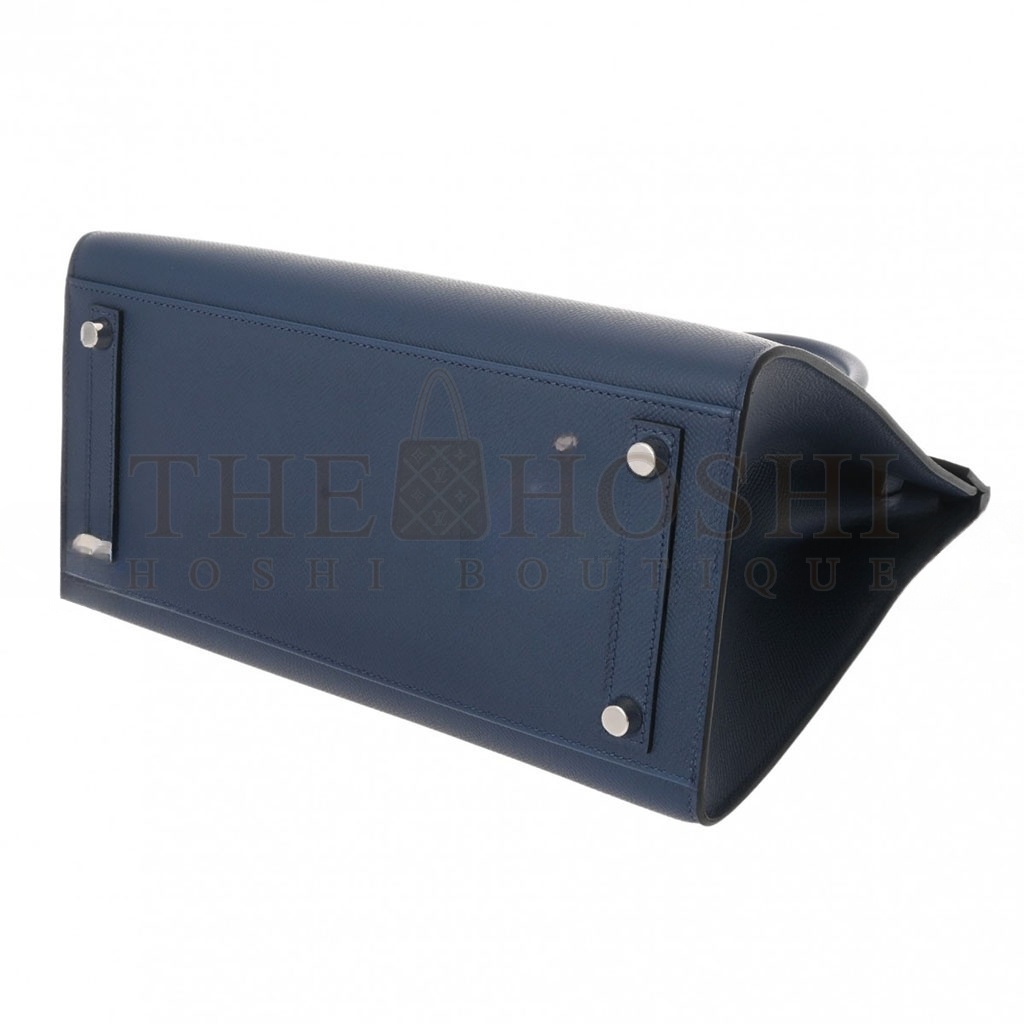 H**me5 BIRKIN 25 EPSOM LEATHER DARK BLUE SILVER BUCKLE BAG H028369CKS4 (25*20*13cm) Master Quality